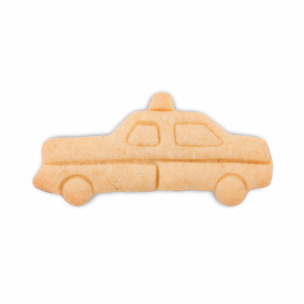 Städter embossed cookie cutter police car, cookie cutter, cookie mold, biscuit, cookies, stainless steel, 6 cm, 048140