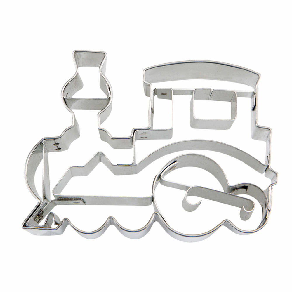Städter embossed cookie cutter locomotive, cookie cutter, cookie mold, biscuit, cookies, stainless steel, 8 cm, 049093