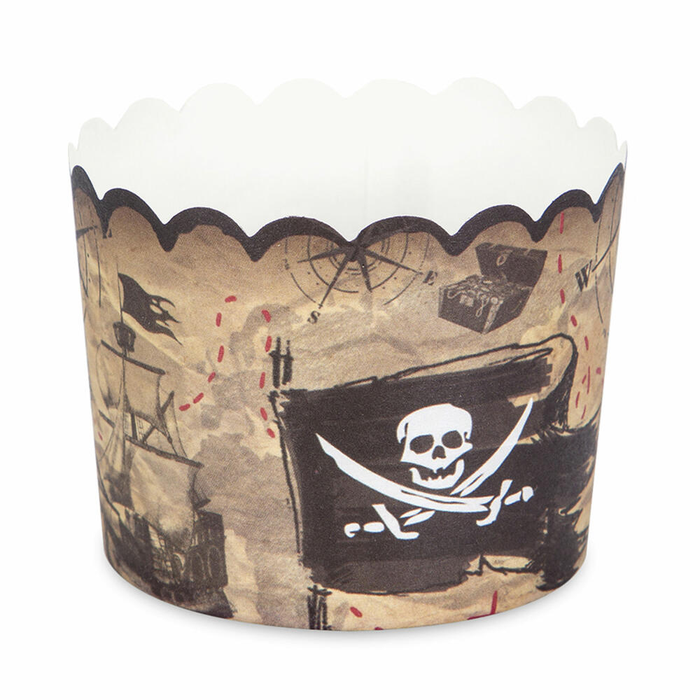 Städter Cupcake Baking Pan Pirate Adventure Maxi, 12 Pieces, Paper Cases, Baking Cups, Paper Baking Cups, Paper, 336476