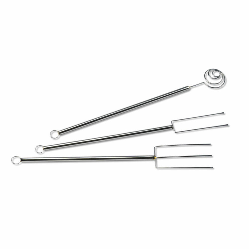 Städter Pralinengabel Set, 3-tlg., Pralinen Gabel, Temperiergabel, Spiraltunkgabel, Edelstahl, 21.5 cm, 350014
