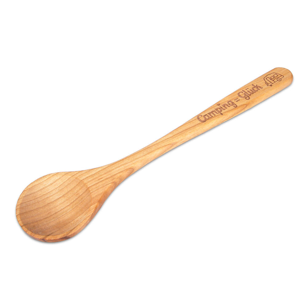Städter Kochlöffel Camping-Glück Wohnwagen Rund, Küchenhelfer, Kochbesteck, Holz, Natur, 30 cm, 800212