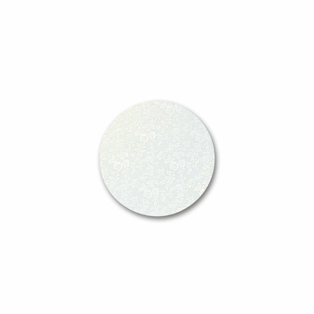 Städter Kuchenplatte Rund, Tortenplatte, Kuchenteller, Kuchen Platte, Pappe, Weiß, Ø 15 cm, 901308