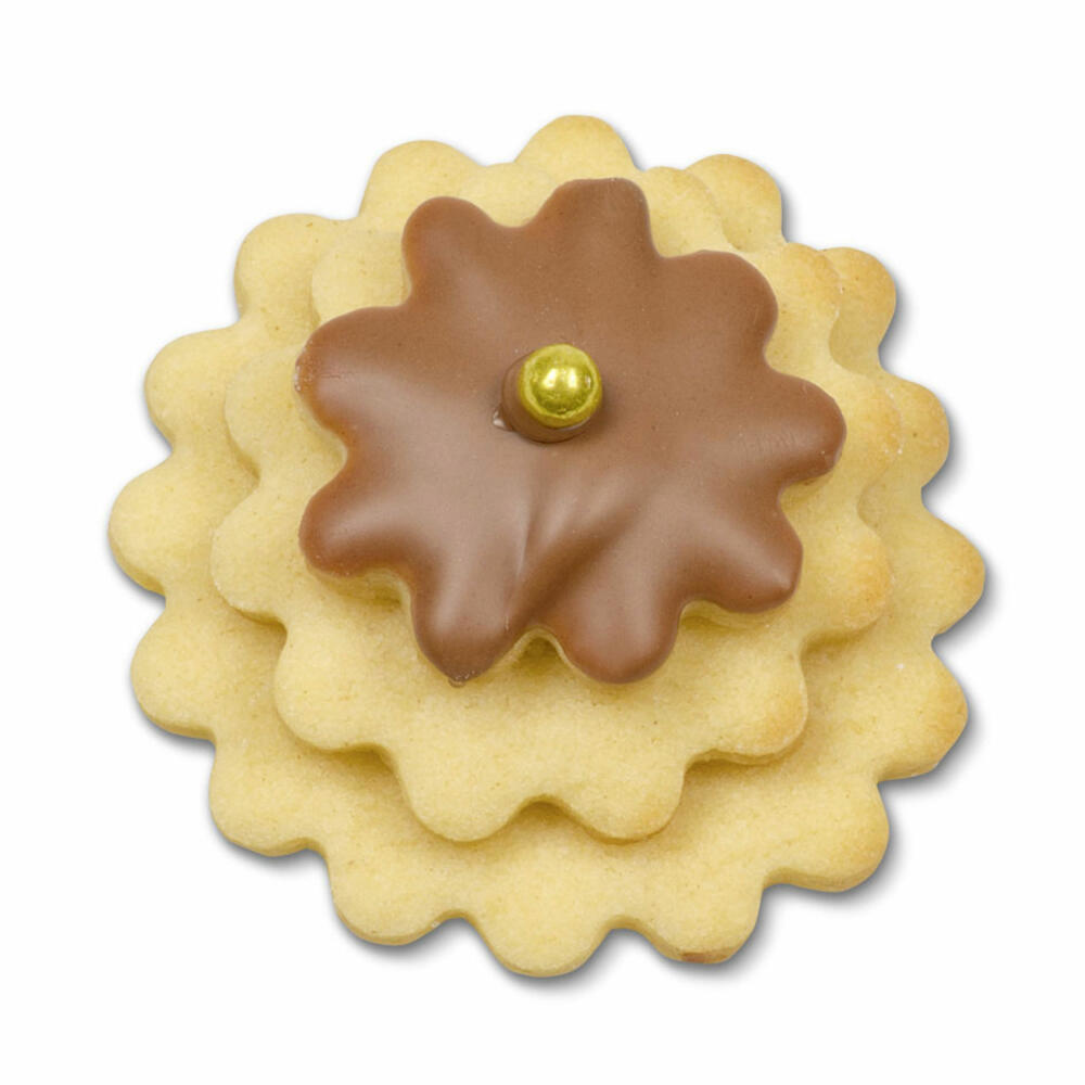 Städter Terrassen-Ausstecher Ring Set Gewellt, 3-tlg., Ausstechform, Plätzchenform, Keks, Plätzchen, Edelstahl, Ø 3.5 / 5 / 6 cm, 953766
