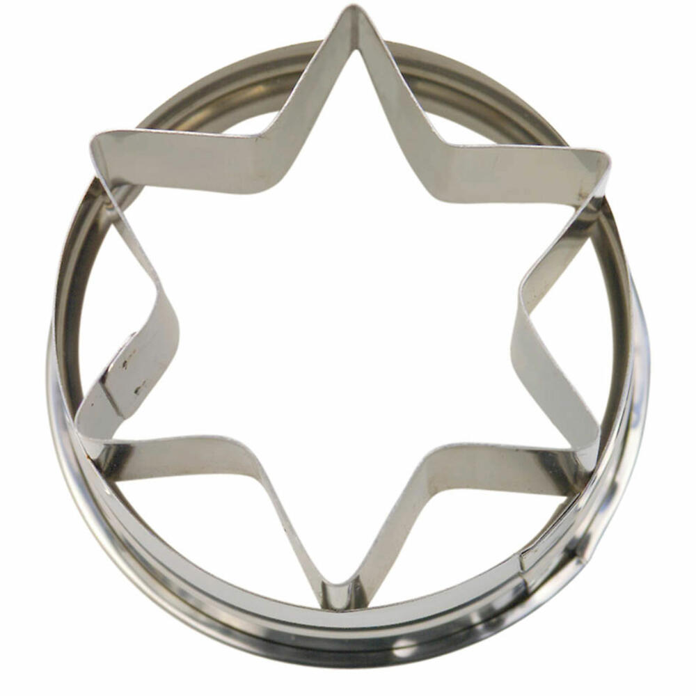 Städter Linzer-Ausstecher Stern Außenring, Ausstechform, Plätzchenform, Keks, Plätzchen, Edelstahl, Ø 4 cm, 956149