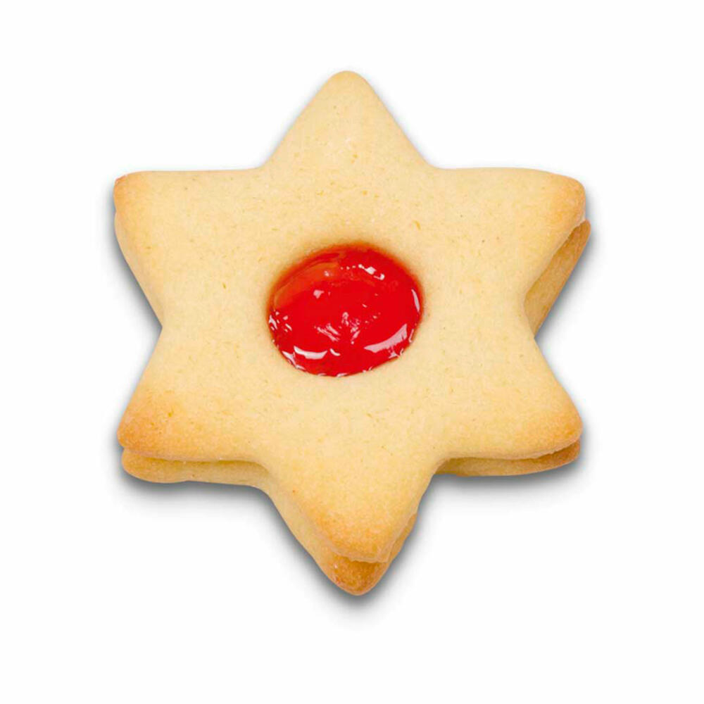 Städter Linzer-Ausstecher Stern Außenring, Ausstechform, Plätzchenform, Keks, Plätzchen, Edelstahl, Ø 4 cm, 956149