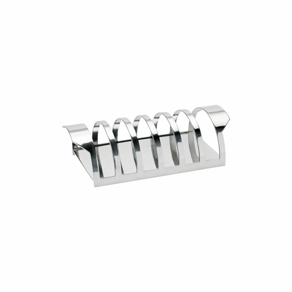 Stelton toast holder Arne Jacobsen, toast slice stand, stainless steel, silver, 15.8 cm, 013-1