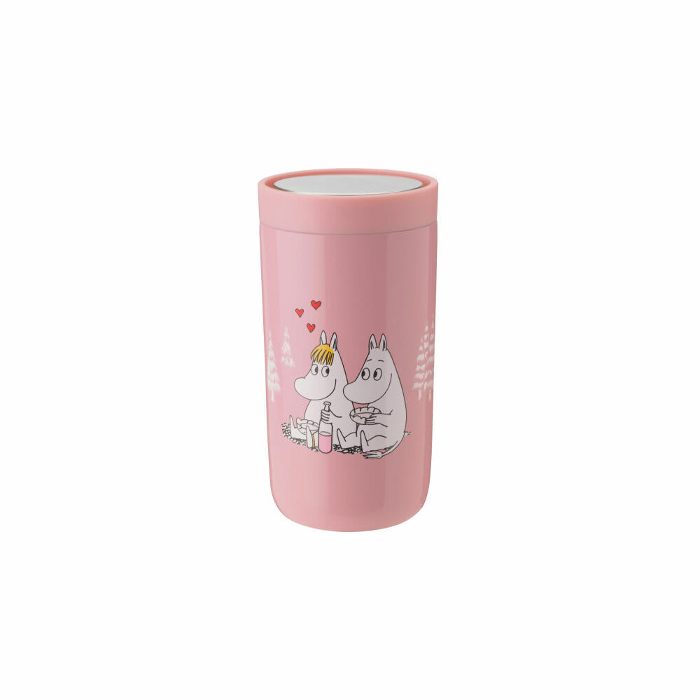 Stelton Thermobecher To Go Click Moomin Love, Edelstahl, Kunststoff, Bunt, 200 ml, 1370-15