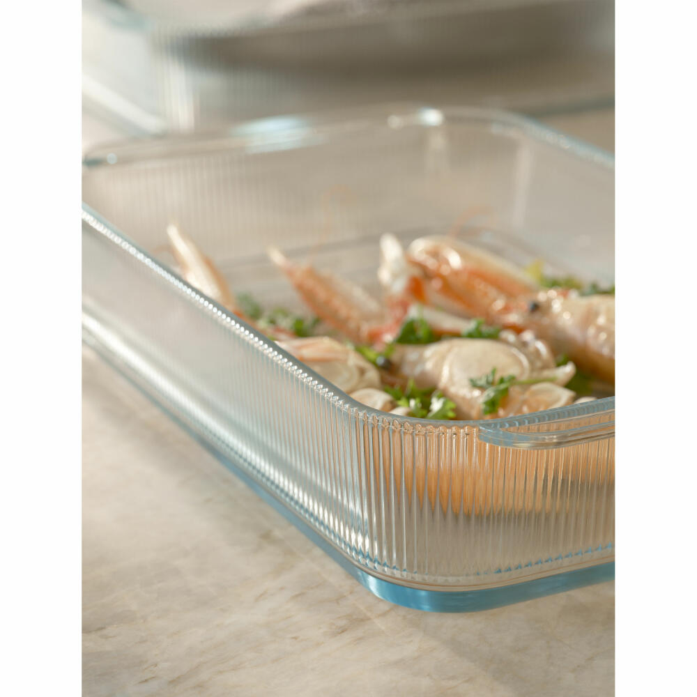 Stelton casserole dish Pilastro, borosilicate glass, clear, 33.1 x 20.7 cm, X-518