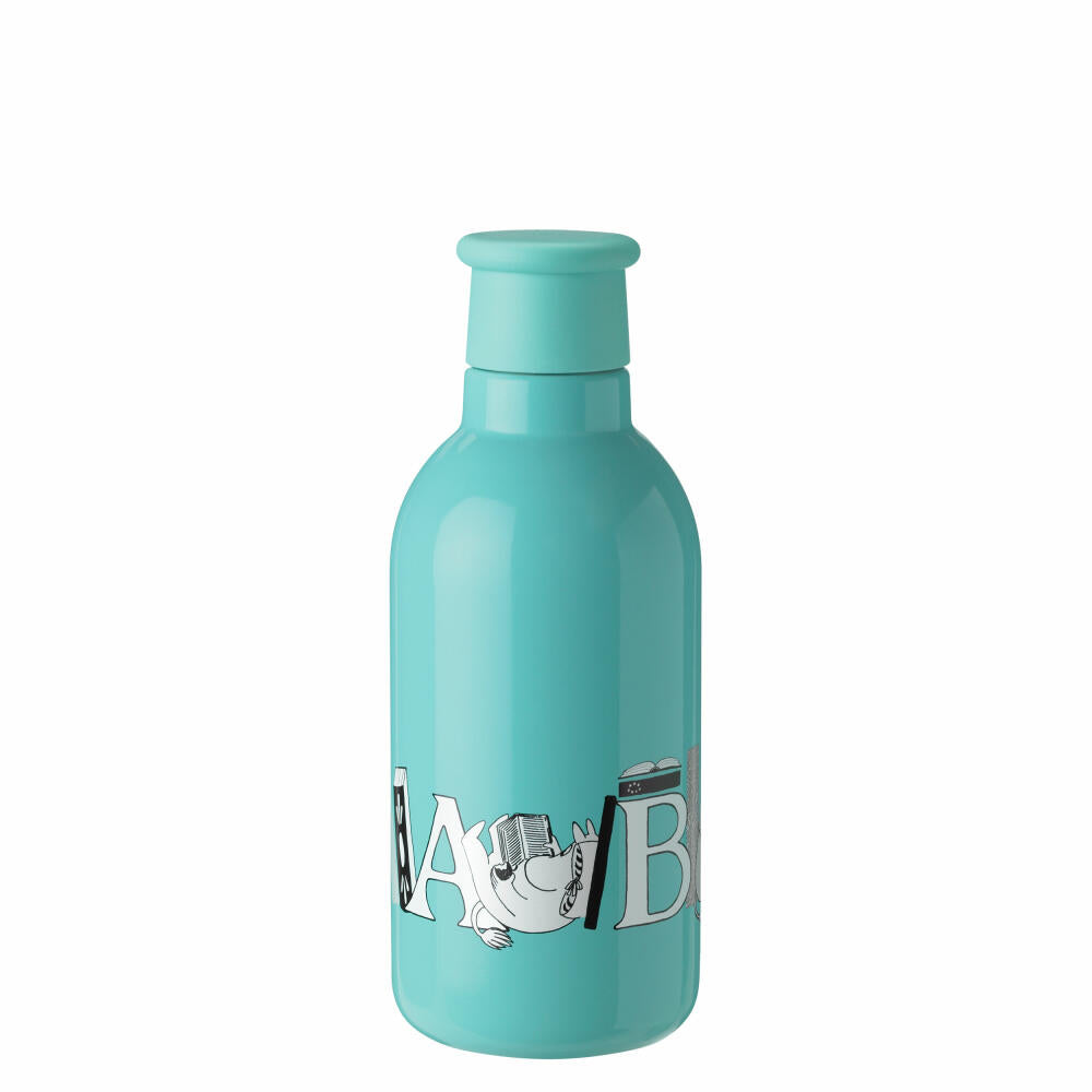 Rig-Tig Insulated Bottle Drink-It Moomin ABC, Stainless Steel, Plastic, Moomin Turqouise, 500 ml, Z00711-1