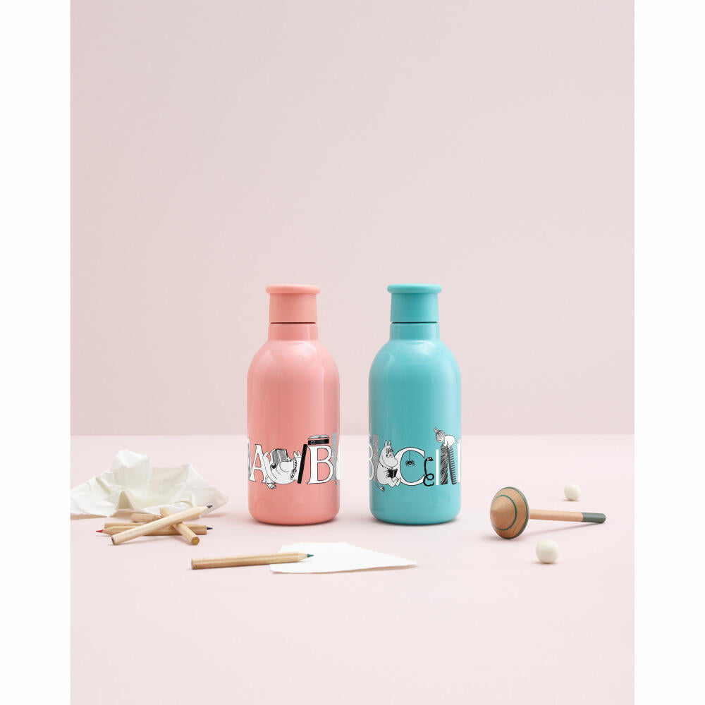 Rig-Tig Insulated Bottle Drink-It Moomin ABC, Stainless Steel, Plastic, Moomin Turqouise, 500 ml, Z00711-1