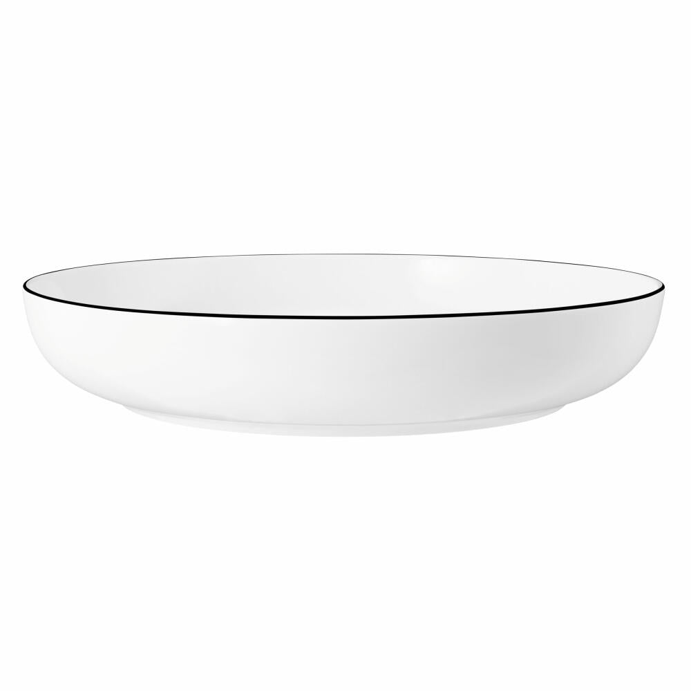 Seltmann Weiden Foodbowl Modern Life Black Line, Schale, Porzellan, Schwarz, 28 cm, 001.761026