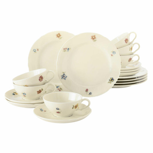 Seltmann Weiden Marieluise Teeservice, 18-tlg., A, Tee Service, Geschirrset, Geschirr Set, Porzellan, Blütenmeer, 001.761770