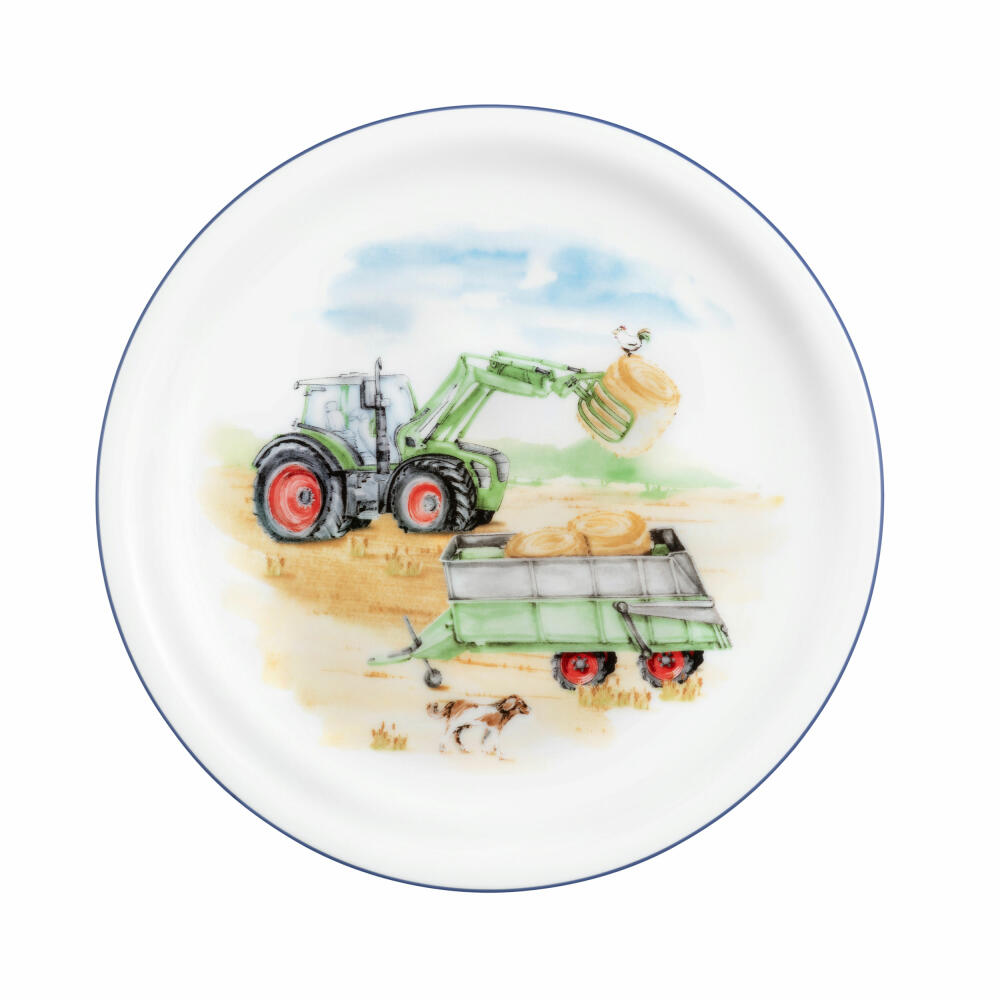 Seltmann Weiden Compact breakfast plate, plate, children, porcelain, My tractor, Ø 19.3 cm, 001.762032