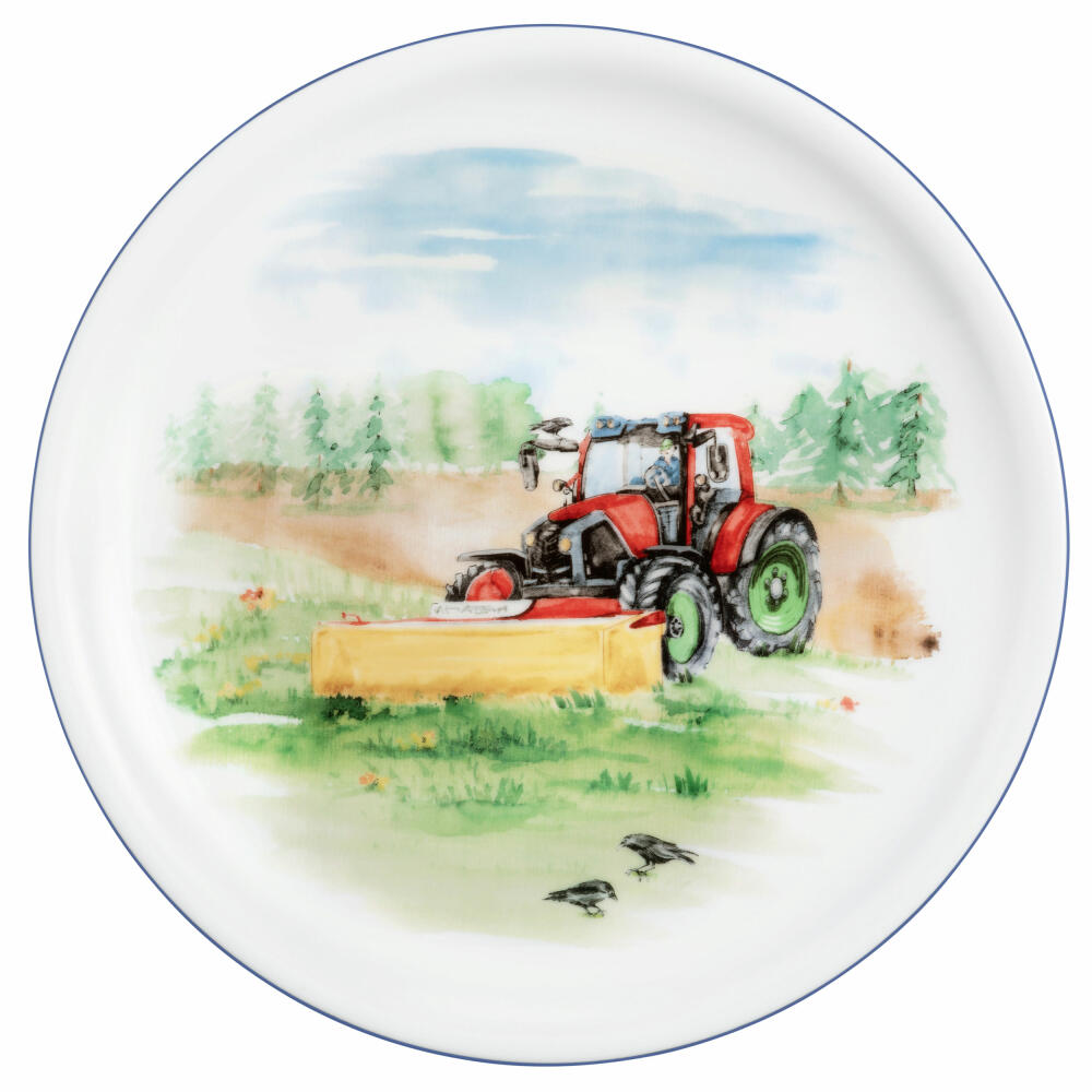 Seltmann Weiden Compact dinner plate, plate, children, porcelain, My tractor, Ø 25.4 cm, 001.762033