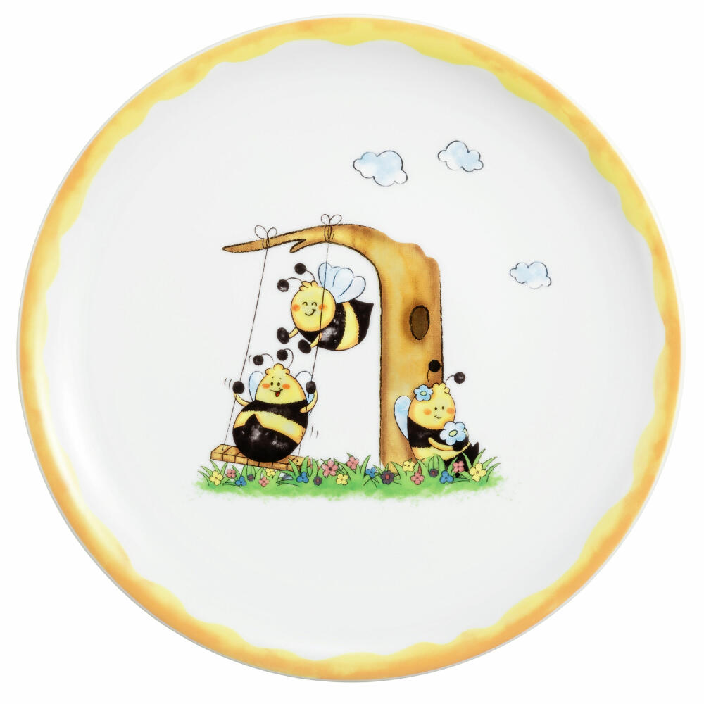 Seltmann Weiden Compact dinner plate, plate, children, porcelain, busy bees, Ø 25.4 cm, 001.762039