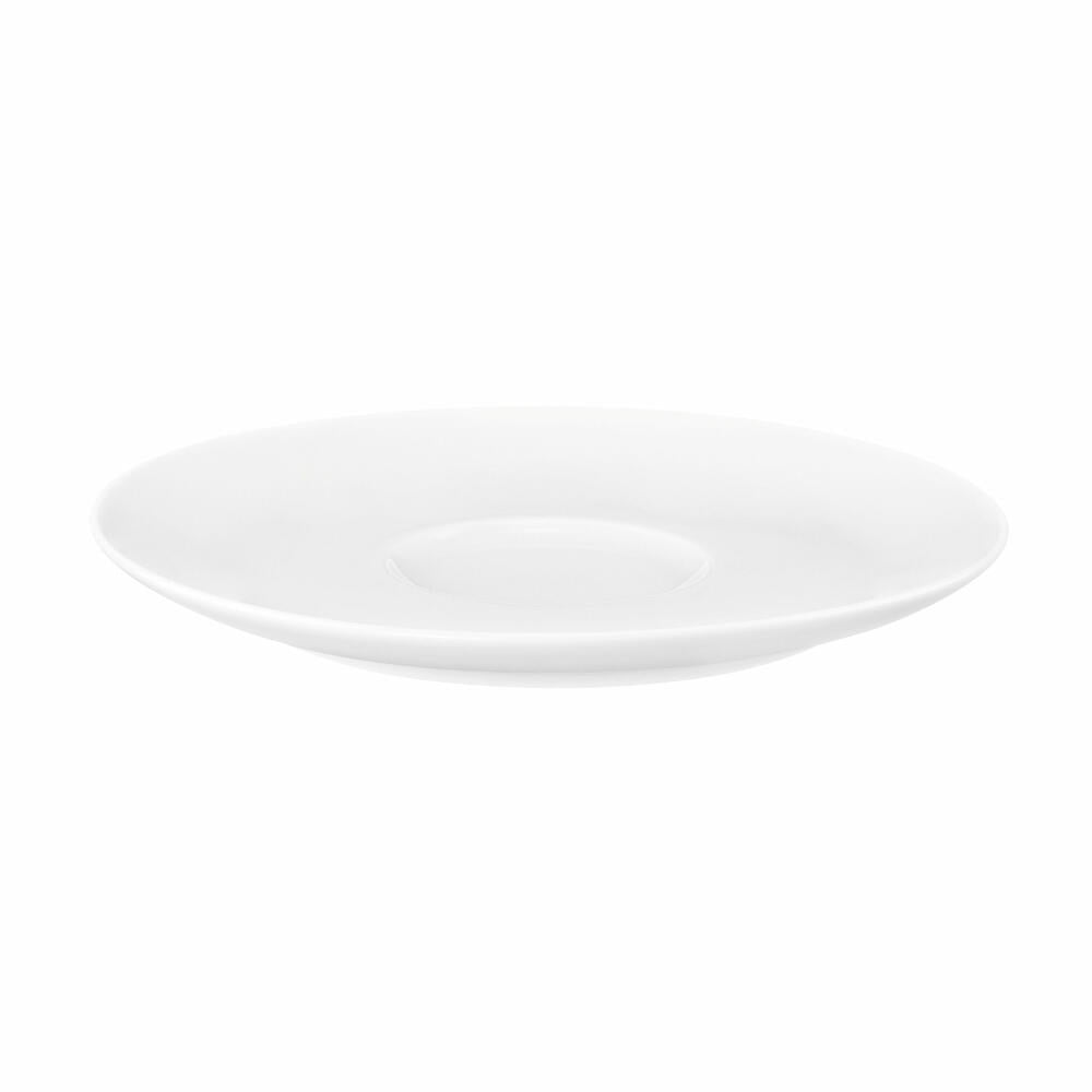 Seltmann Weiden Liberty combination saucer, underplate, porcelain, white, Ø 16.1 cm, 001.764188