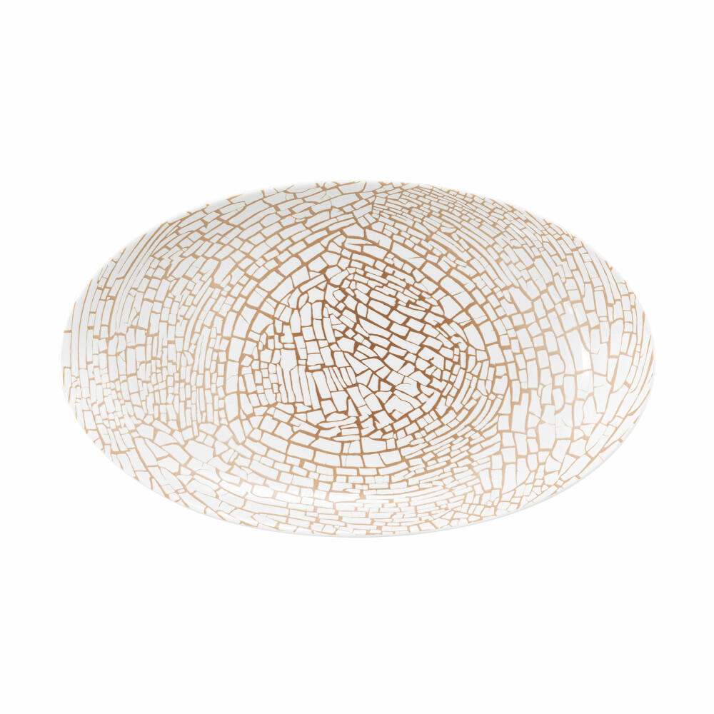 Seltmann Weiden Liberty Platte Oval, Servierplatte, Servierteller, Porzellan, Krakelee, 24.1 x 14.4 cm, 001.764230