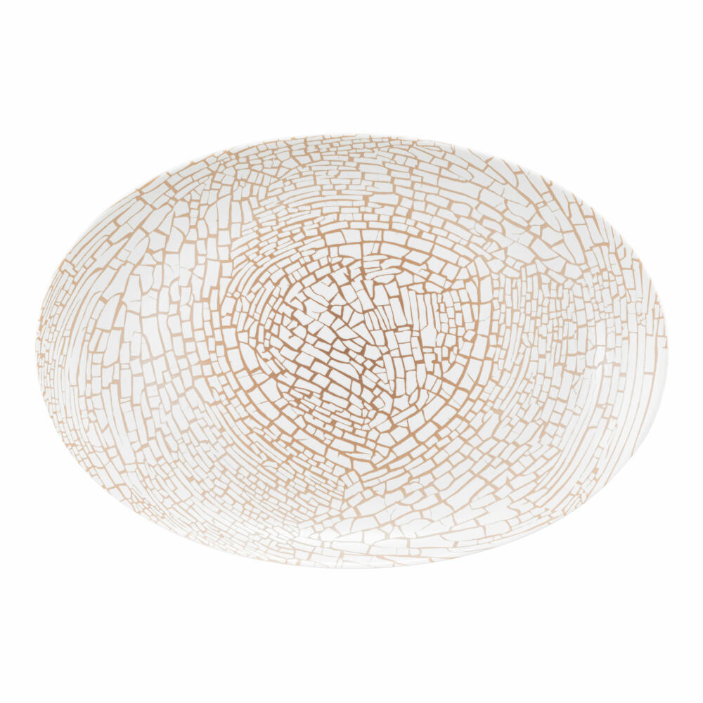 Seltmann Weiden Liberty Platte Oval, Servierplatte, Servierteller, Porzellan, Krakelee, 35.1 x 24.2 cm, 001.764232