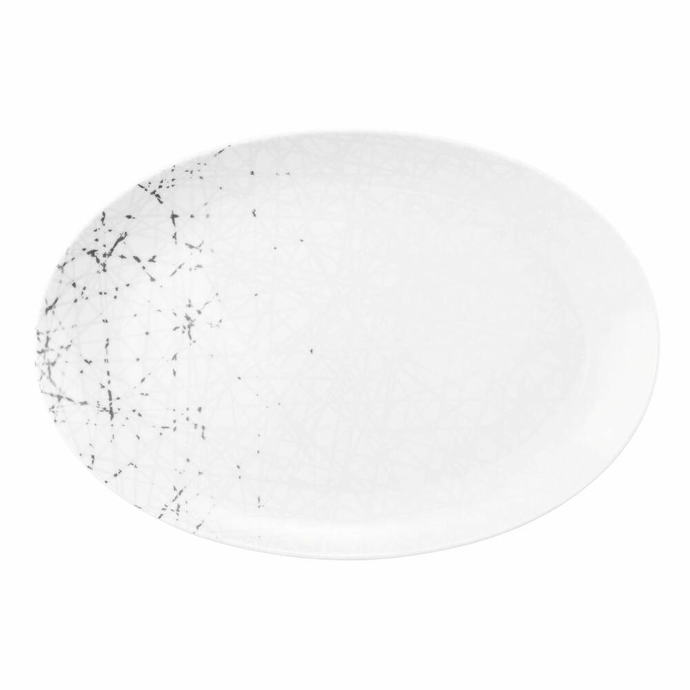 Seltmann Weiden Liberty Platter Oval, Serving Platter, Serving Plate, Porcelain, Brace, 35 x 24 cm, 001.764250