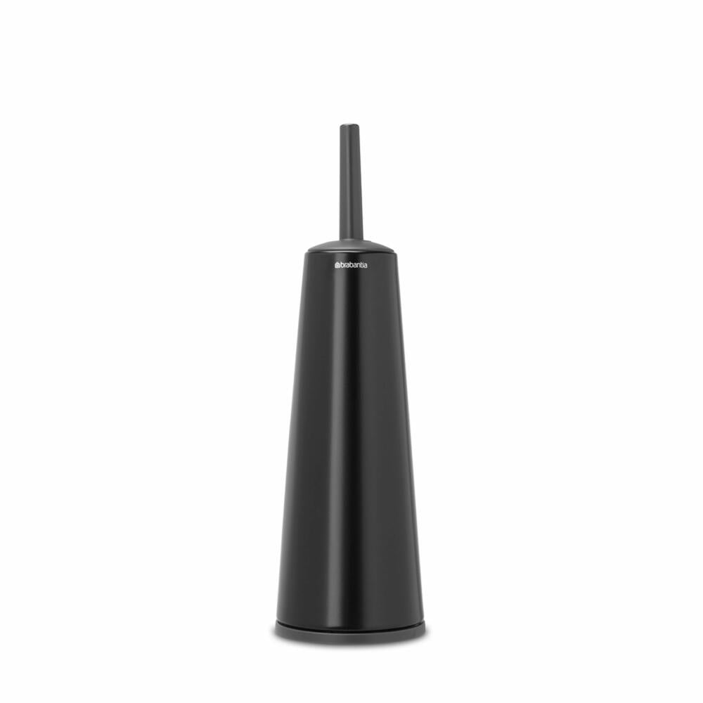 Brabantia Toilettenbürste und Halter ReNew, Toilettenbürstengarnitur, WC-Garnitur, Matt Black, 108587