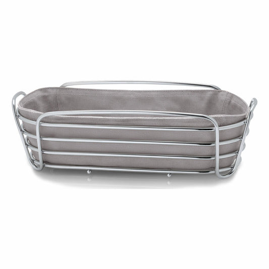 Blomus Delara bread basket, basket, bread container, bread, polystone, taupe, 9.5 cm, 63676