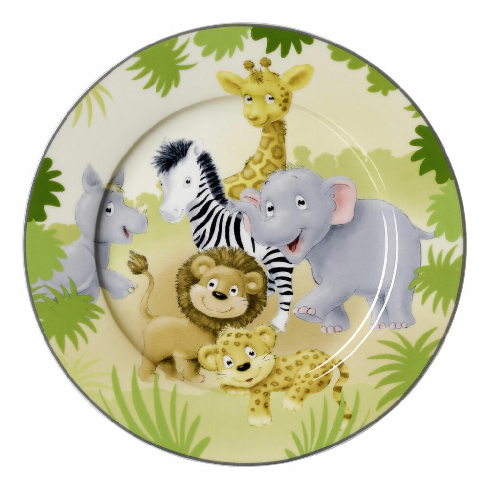 Ritzenhoff &amp; Breker Animals Plate African Animal, Children's Plate, Dinner Plate, Children, Porcelain, Ø 19 cm, 427844