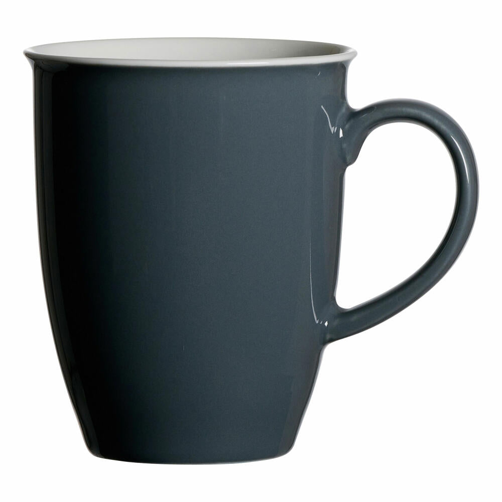 Ritzenhoff & Breker Becher Doppio, Kaffeebecher, Teetasse, Kaffee Tasse, Porzellan, Anthrazit, 320 ml, 430165