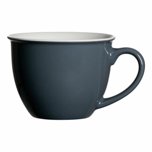 Ritzenhoff & Breker Jumbo Kaffeetasse Doppio, Teetasse, Kaffee Tasse, Becher, Porzellan, Anthrazit, 350 ml, 430240