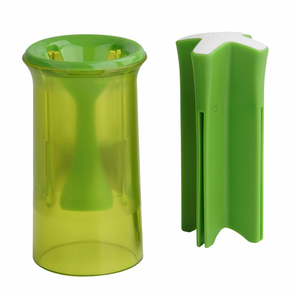 Chefn Vibe Snack Slicer für Gemüsesticks, Gemüseschneider, Gemüse Schneider, Küchenhelfer, PP / Edelstahl, Grün, 12 cm, 27438