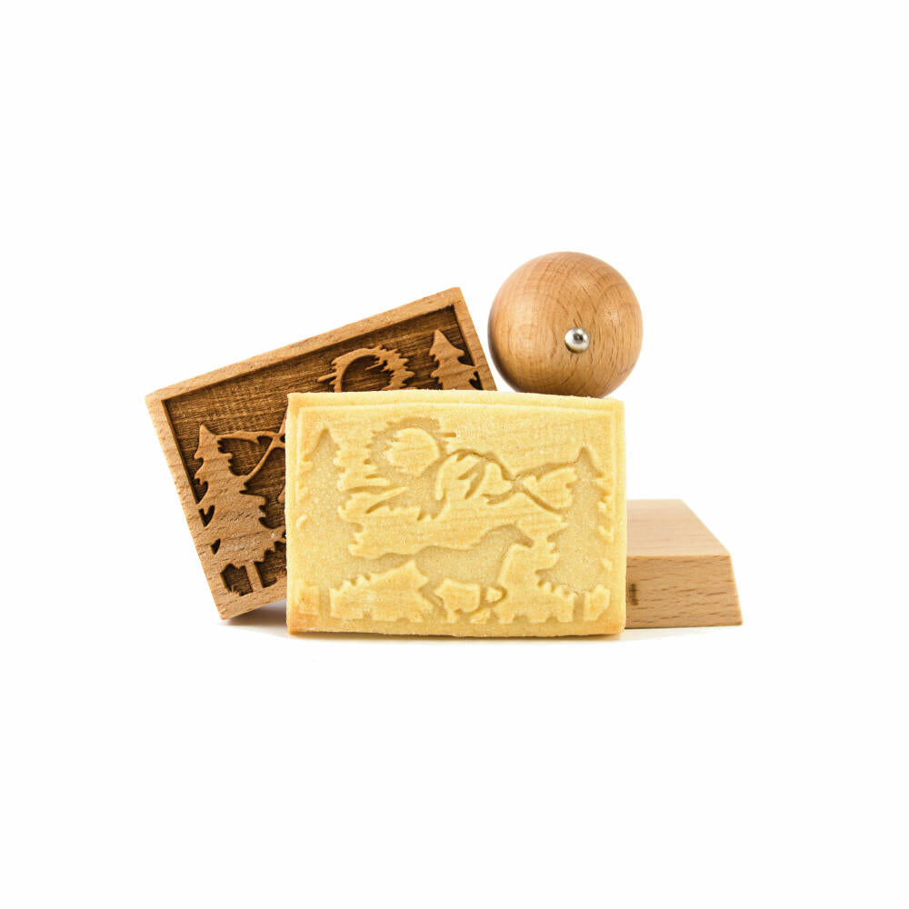 Folkroll Keksstempel Mustang, 70x50 mm, Cookiestempel, Backstempel, Keks, Stempel, Motiv, Buchenholz, 334751