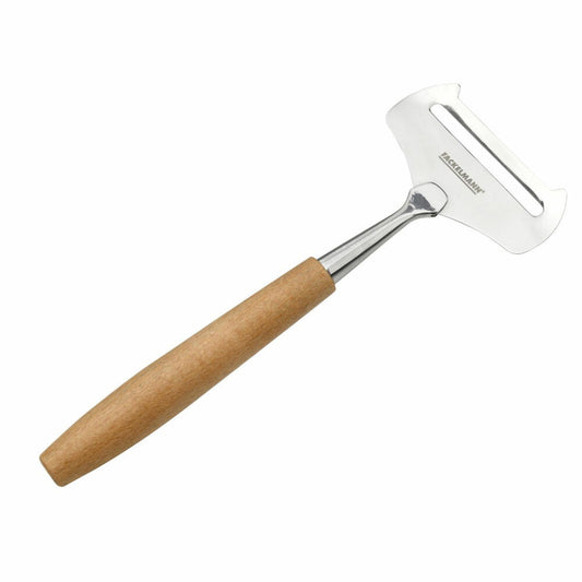 Fackelmann Eco Weichkäsehobel Natur, Käsehobel, Käseschneider, Buche, Edelstahl, 18 cm, 31037