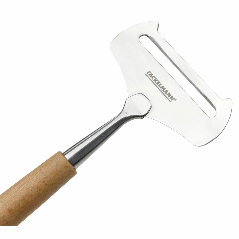 Fackelmann Eco Weichkäsehobel Natur, Käsehobel, Käseschneider, Buche, Edelstahl, 18 cm, 31037