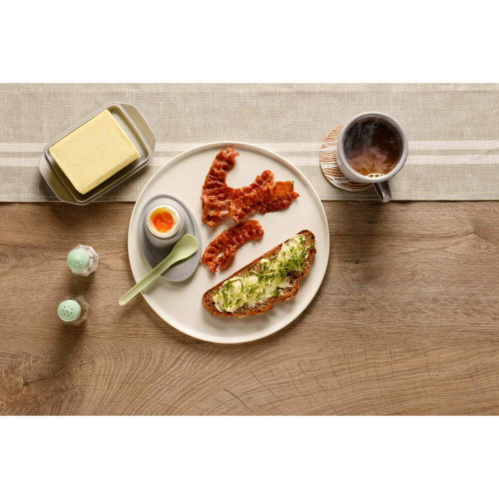 Fackelmann egg spoon set of 4 Eco, breakfast spoon, cutlery, Green PE, green, 14 cm, 33020