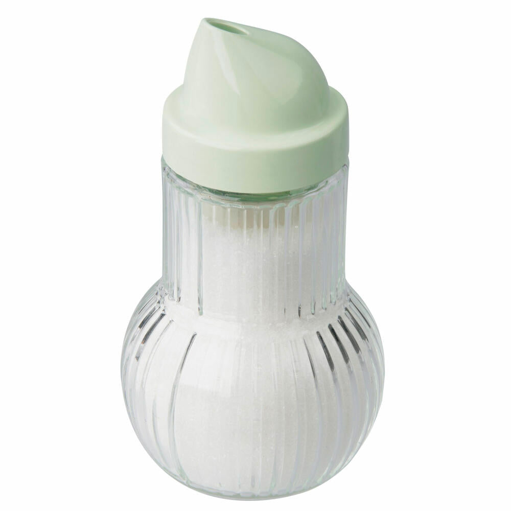 Fackelmann Zuckerdosierer Eco, Zuckerspender, Zuckerbehälter, Glas, Kunststoff, grün, 160 ml, 33041
