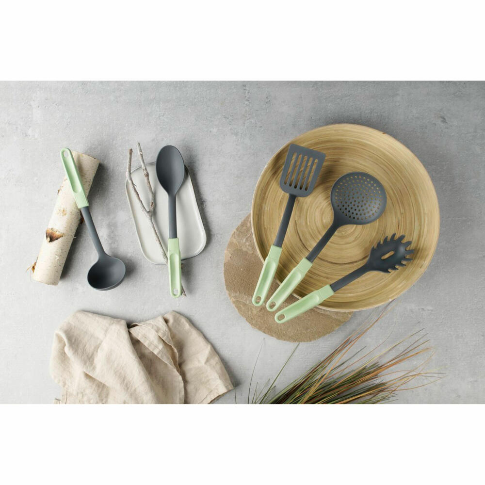 Fackelmann Schöpflöffel Ecolution, Kochlöffel, Küchenutensil, Materialmix, Mintgrün, 31 cm, 33062