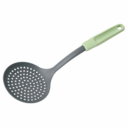 Fackelmann Abseihlöffel Ecolution, Sieblöffel, Seihlöffel, Materialmix, Mintgrün, 33 cm, 33063