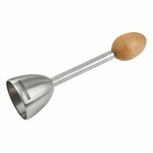 Fackelmann Eco Eierköpfer Nature, Eierschneider, Edelstahl, Buche, Silber, Braun, 14 x 4 cm, 41875