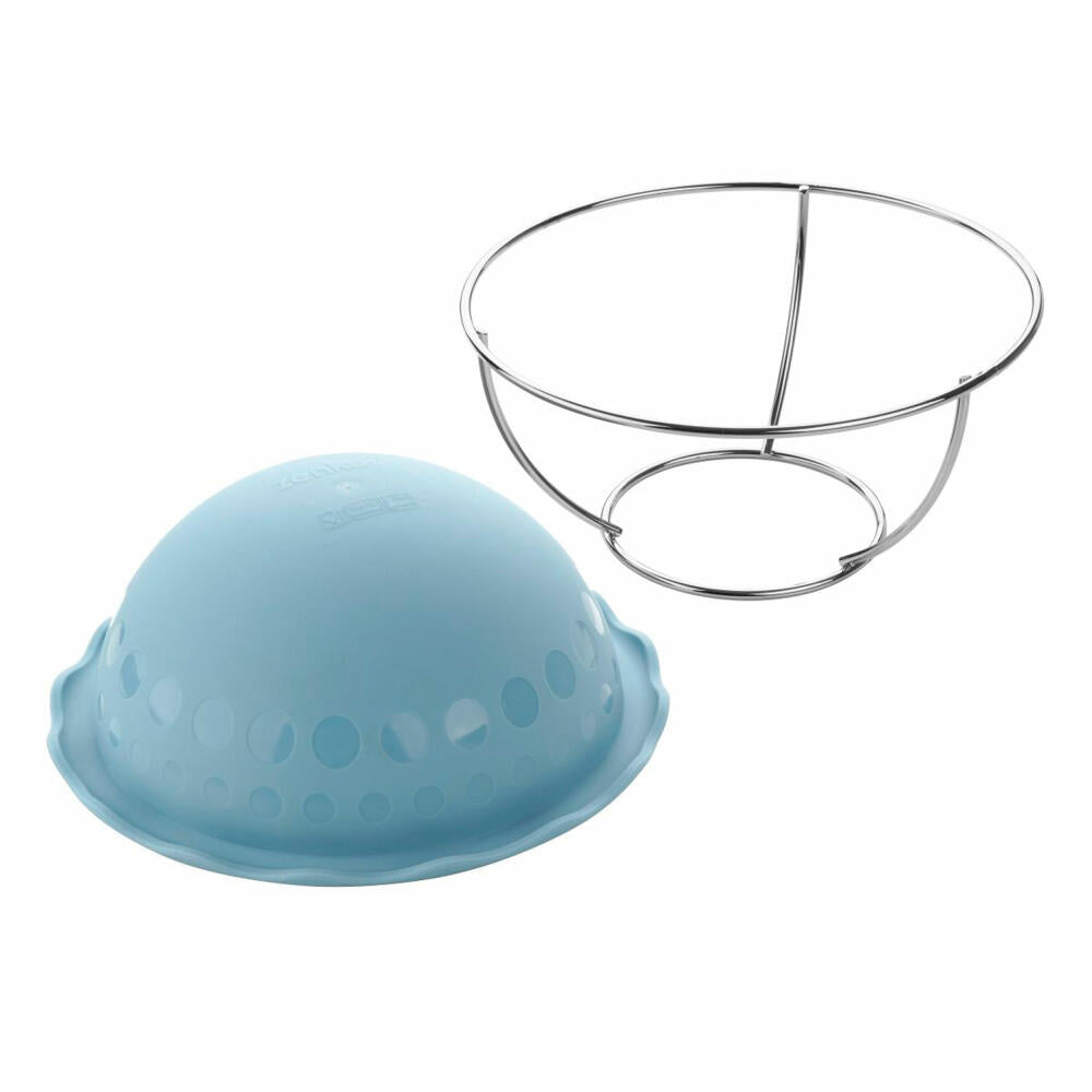 Zenker Backform Halbkugel, Halbkugelform, Silikon, Ice Blue, 18 cm, 43937