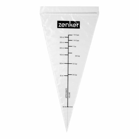 Fackelmann Zenker Patisserie Melting Piping Bag, 10 Pieces, Piping Bag, Piping Nozzles, Piping Bag, 44732