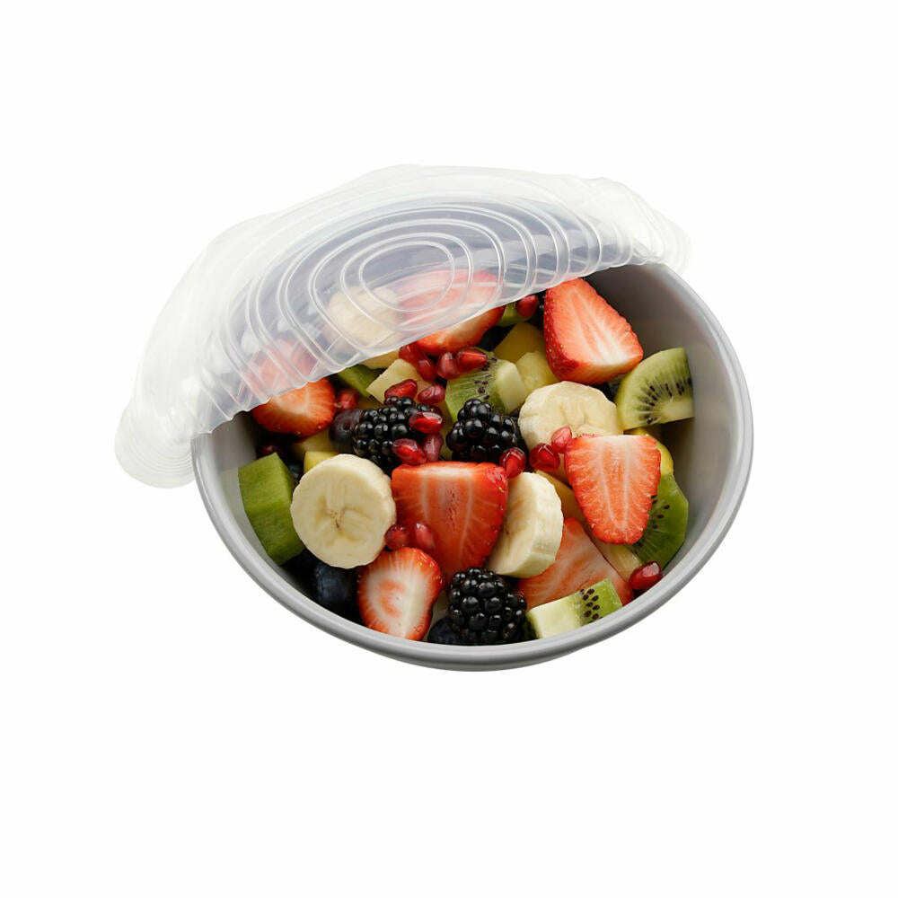Fackelmann Fresh-Keeping Lid Set 3-piece, Kitchen Lid, Silicone, Transparent 7 - 17 cm, 47054