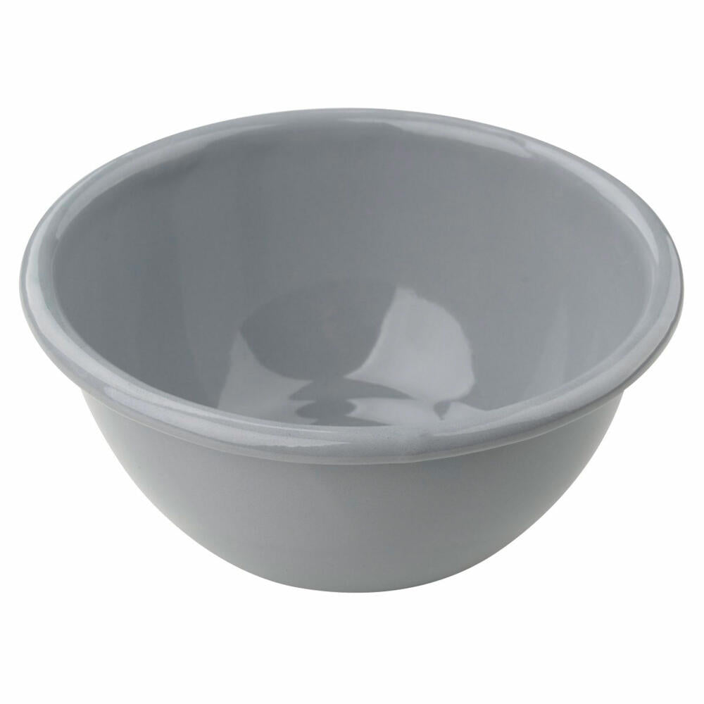 Fackelmann Bowl Breakfast small, bowl, kitchen bowl, enamel, grey, 13 x 7 cm, 47174