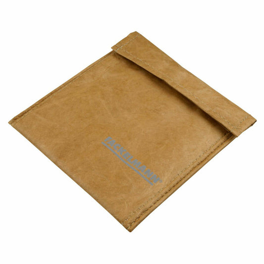 Fackelmann Snacktüte Lunchbag, Frühstücksbeutel, isoliert, Tyvek, Braun, 20 x 15 cm, 47185