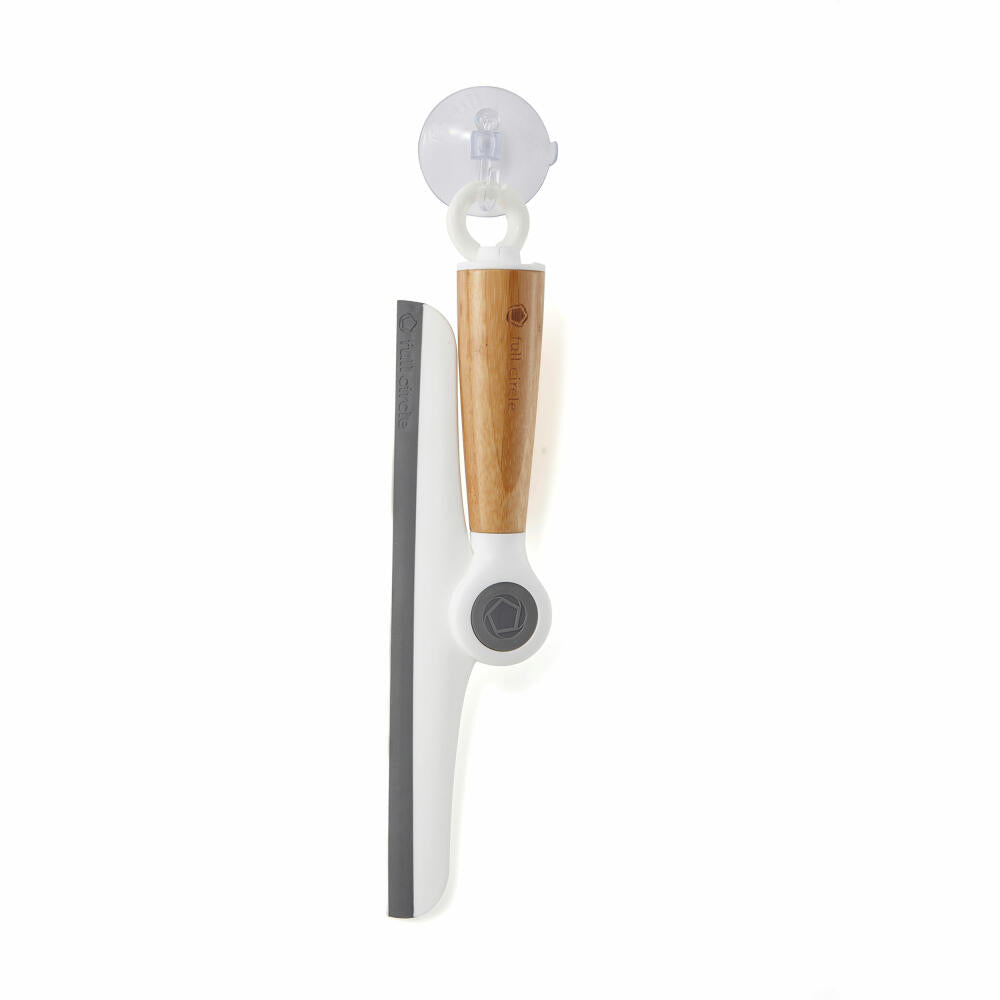 Full Circle Home Abzieher Wipe Out, Fensterputzer, Duschabzieher, Bambus, Recycling-Kunststoff, Weiß, FC16117W