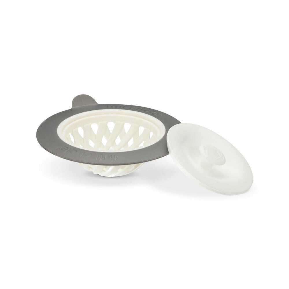 Full Circle Home Abtropfsieb Sinksational, verstellbarer Abflussaufsatz, Weiß, 11.4 cm, FC16402-KW
