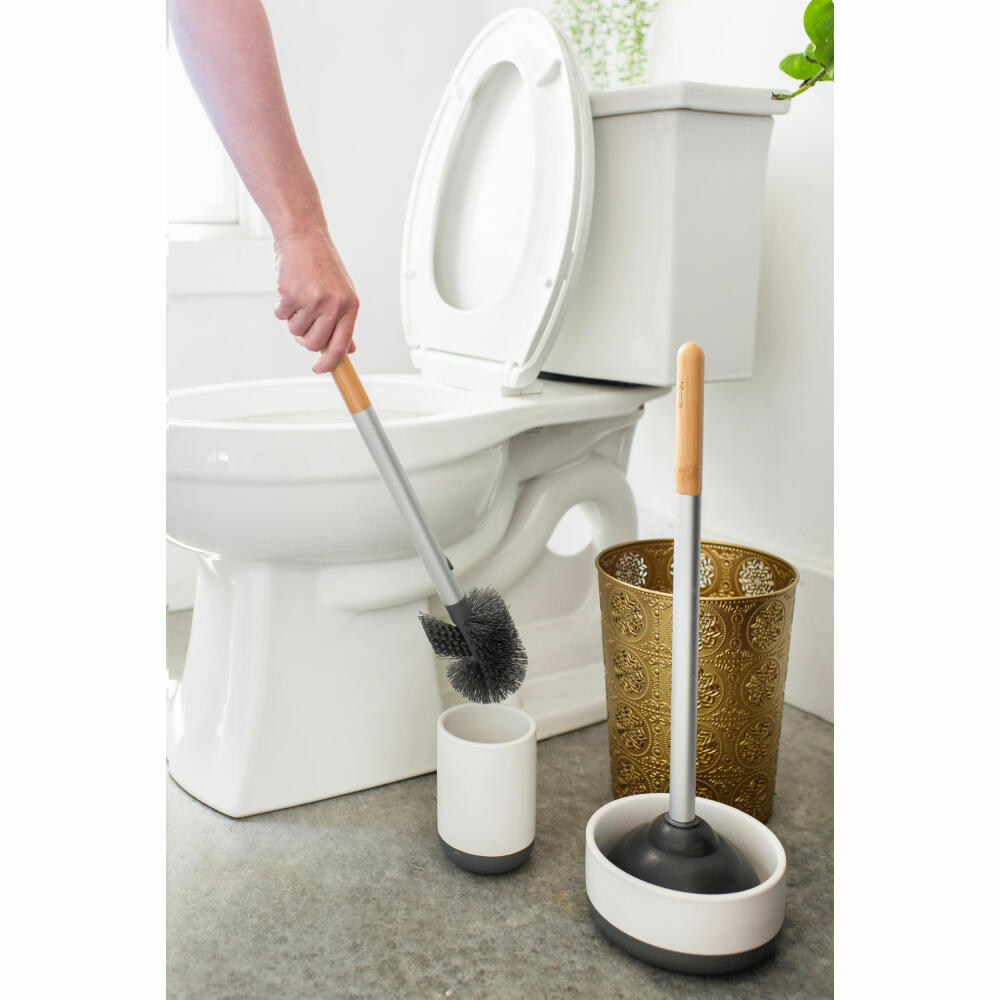 Full Circle Home Toilettenbürste Scrub Queen, WC-Bürste, Keramik, Kunststoff, Grau, FC18146W