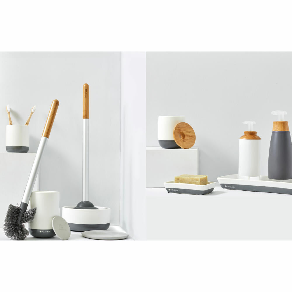 Full Circle Home Toilettenbürste Scrub Queen, WC-Bürste, Keramik, Kunststoff, Grau, FC18146W