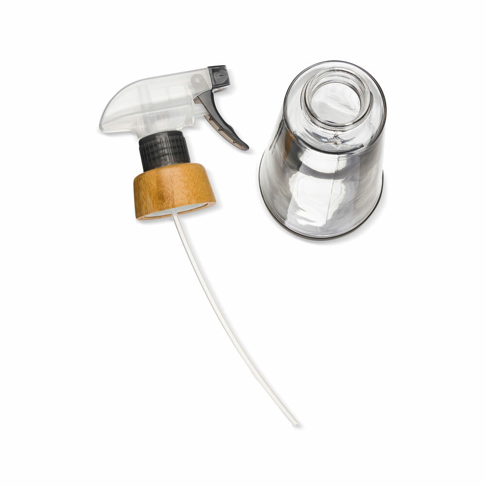 Full Circle Home Sprühflasche Bottle Service, Pflanzensprüher, Sprayflasche, Glas, Bambus, Grau, 450 ml, FC19112GY