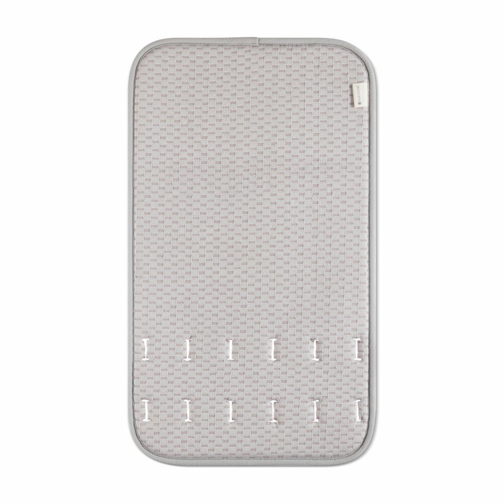 Full Circle Home Shape-Shifter Dish Drainer with Microfiber Mat, Stainless Steel, Gray, FC20402GY
