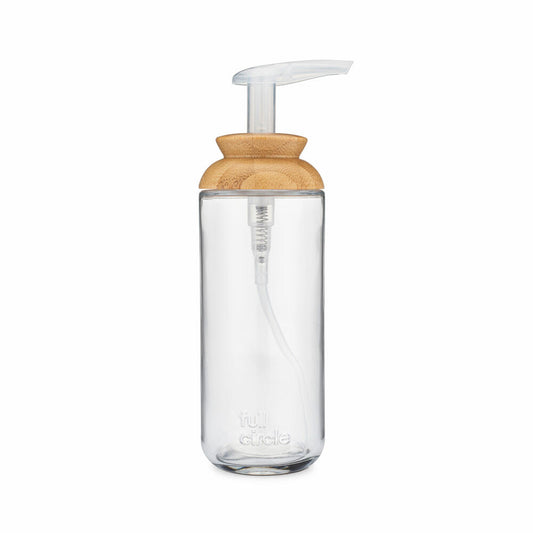 Full Circle Home Seifenspender Soap Opera, Dosierspender, Glas, Bambus, 350 ml, FC21142W