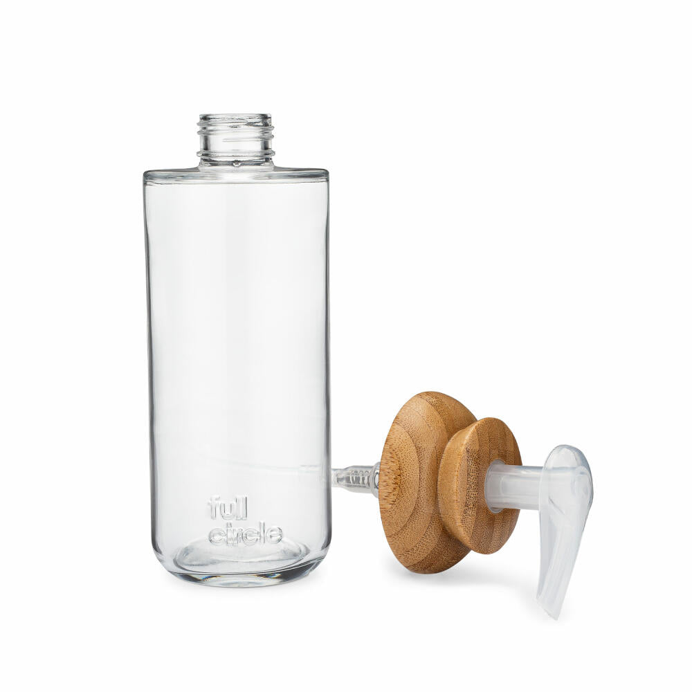 Full Circle Home Seifenspender Soap Opera, Dosierspender, Glas, Bambus, 350 ml, FC21142W